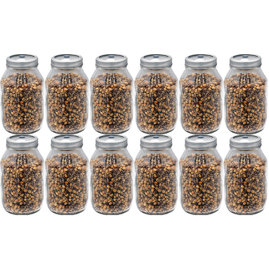 12 quart jars of multi grain mushroom substrate