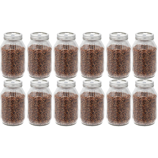 12 quart jars of red milo mushroom substrate