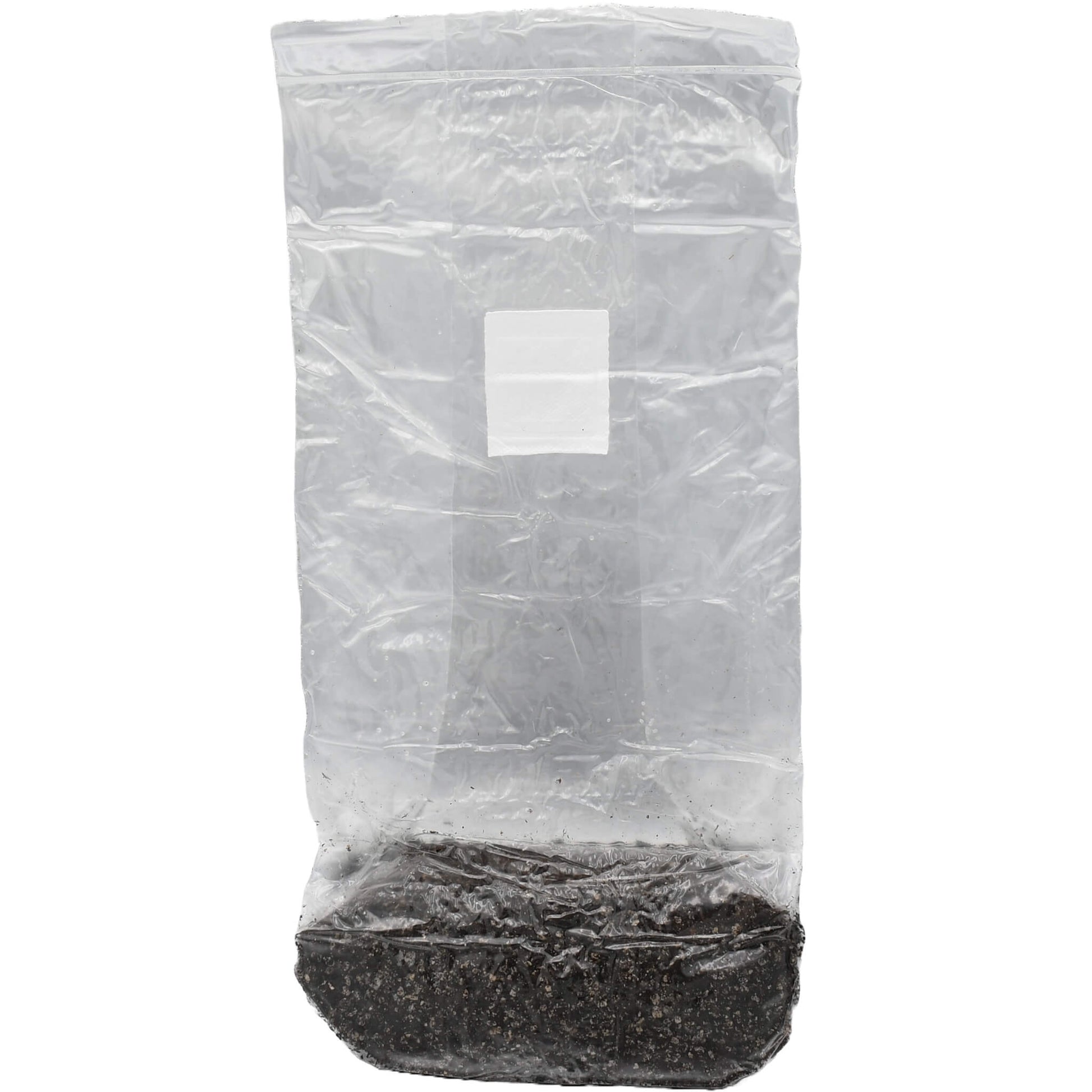 1 pound grow bag of casing soil standing facing forward