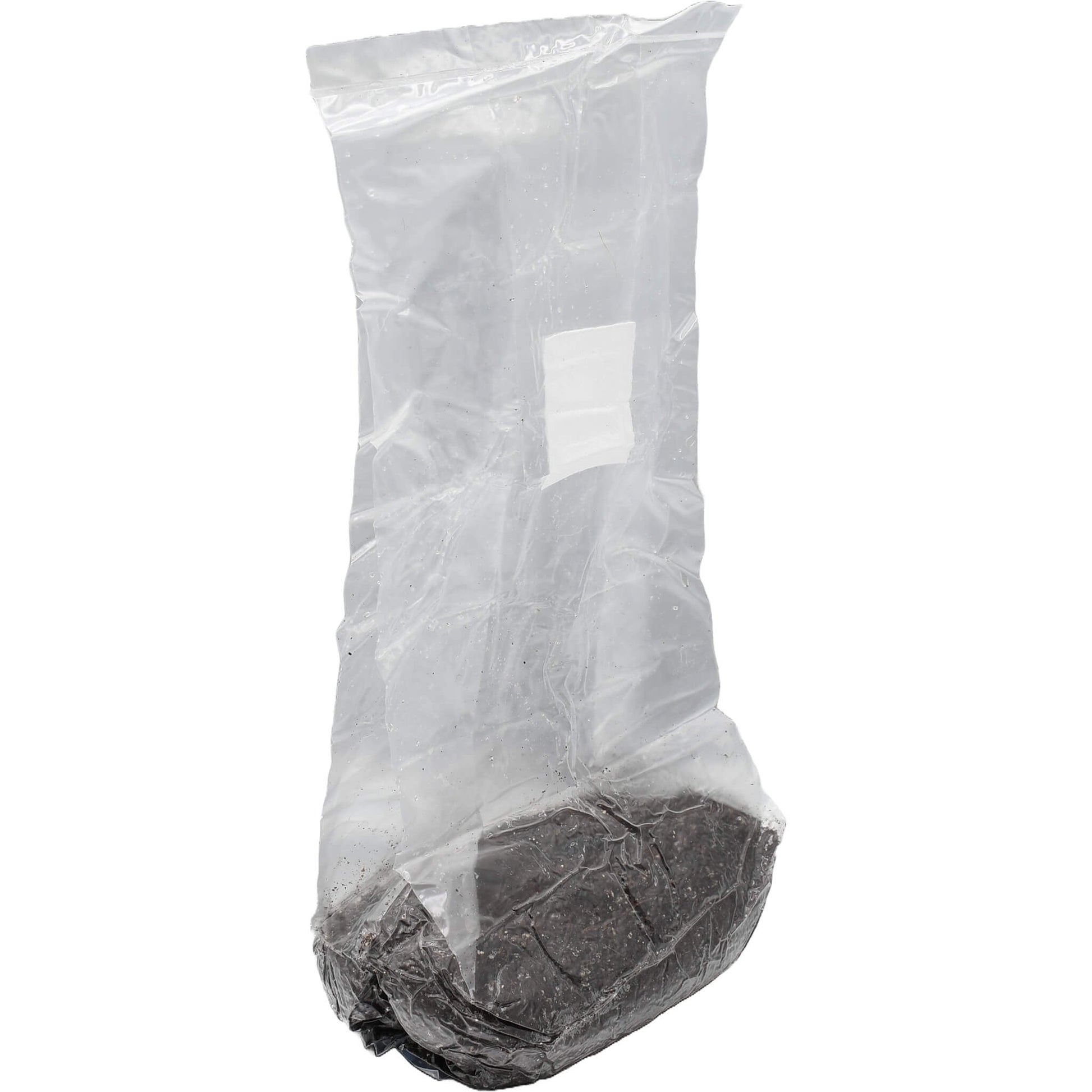 1 pound grow bag of manure based  mushroom substrate standing facing right