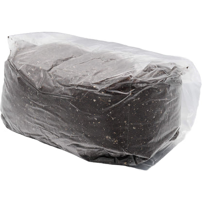 5 pound bag of manure based mushroom substrate folded facing left