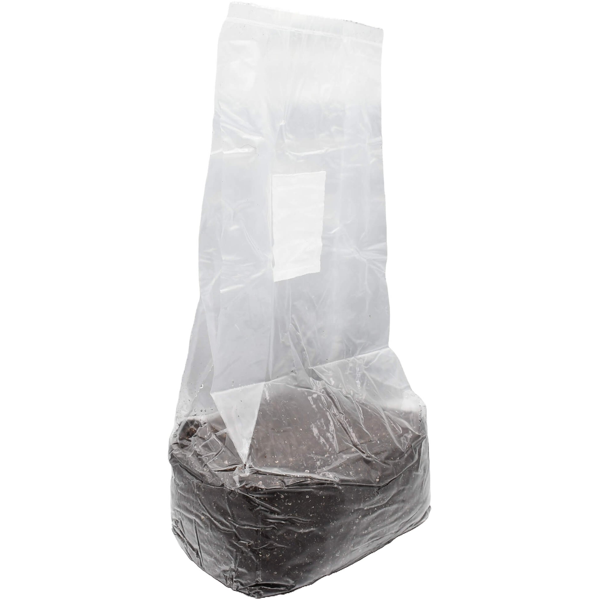 5 pound bag of manure based mushroom substrate standing facing right