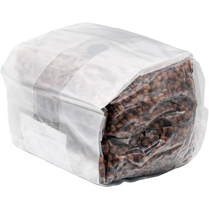 1 pound grow bag of red milo mushroom substrate folded facing left